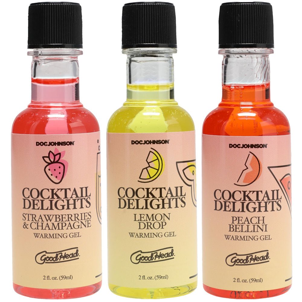 GoodHead Cocktail Delights - Flavoured Warming Oral Sex Gels - 59 ml Bottles - Set of 3 - Silk and Sin
