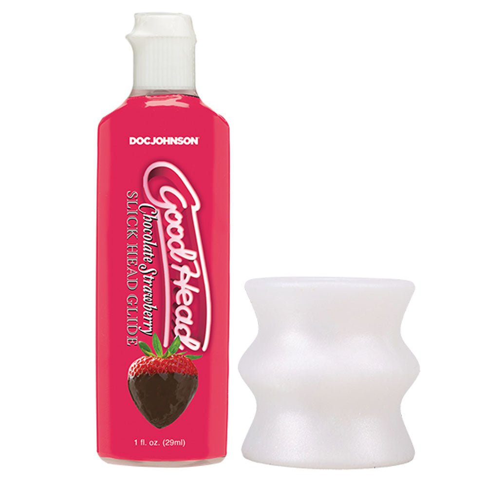 GoodHead Honeymoon Head - Kit - Chocolate Strawberry GoodHead Glide with Helping Head Stroker - Silk and Sin