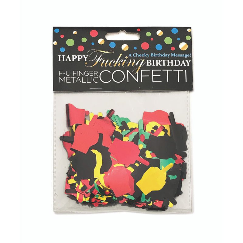 Happy Fucking Birthday FU Finger Confetti - Party Decoration - Silk and Sin