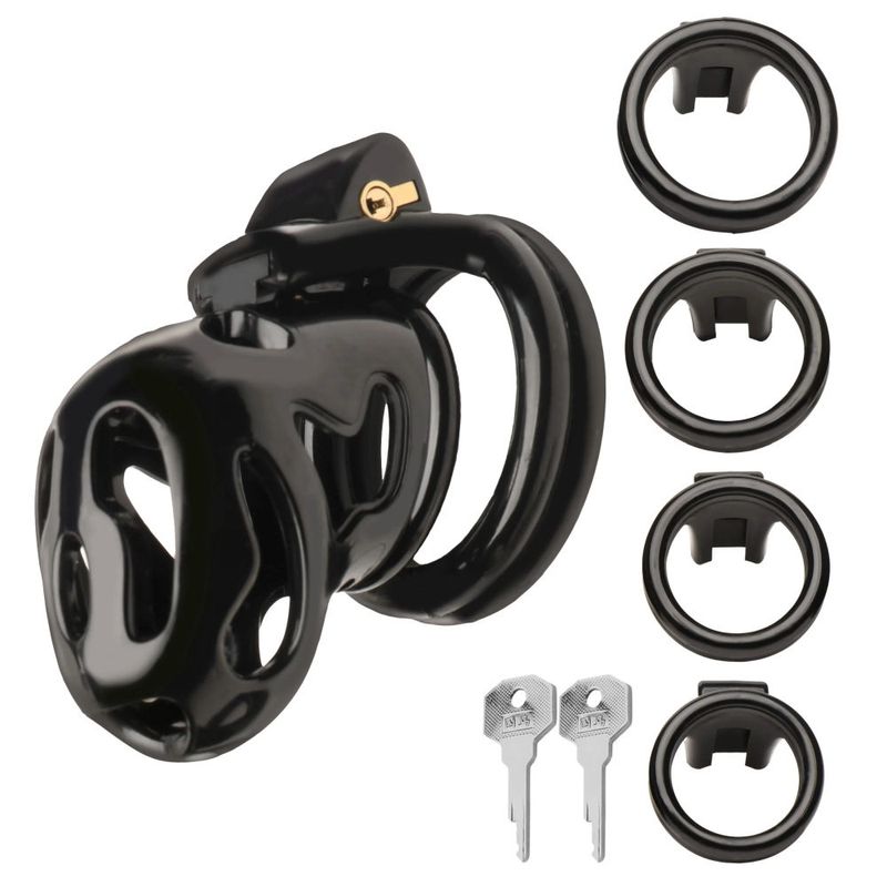 Hard Stop Double Ring Chastity Cage - Silk and Sin