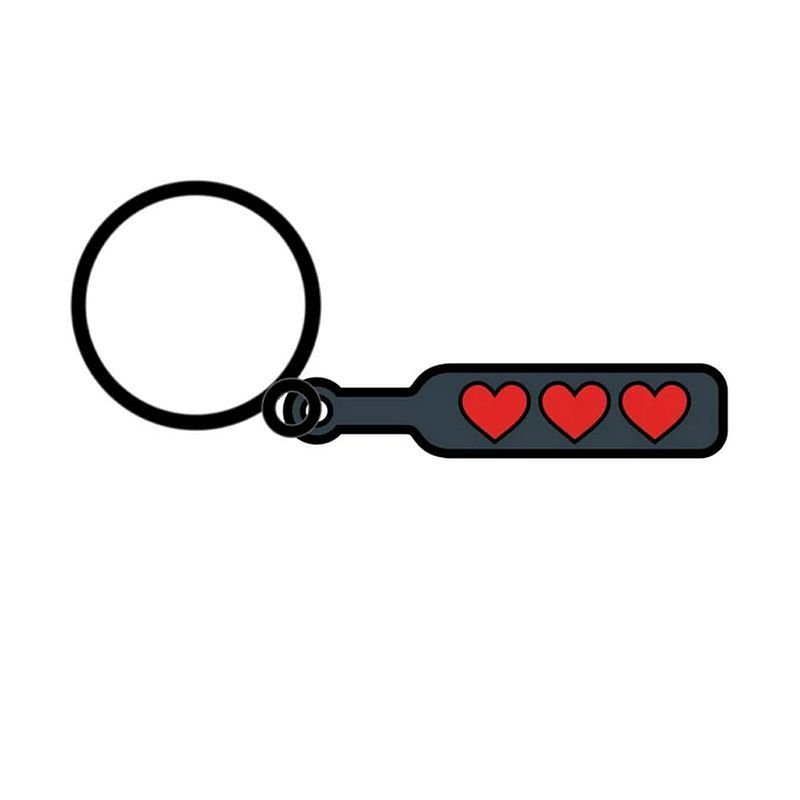 Hearts Paddle Keychain - Silk and Sin