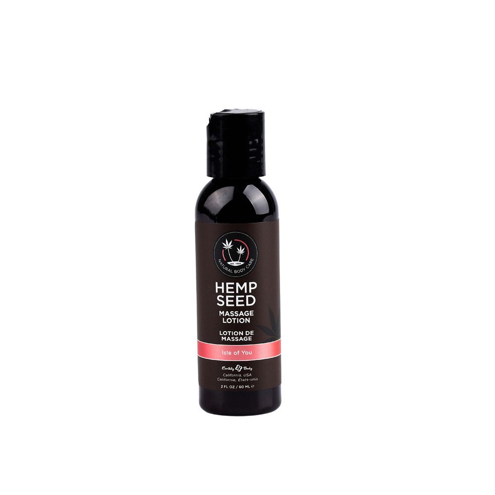 Hemp Seed Massage & Body Oil - Coconut Water, Citrus & Vanilla (Isle Of You) Scented - 59 ml Bottle - Silk and Sin