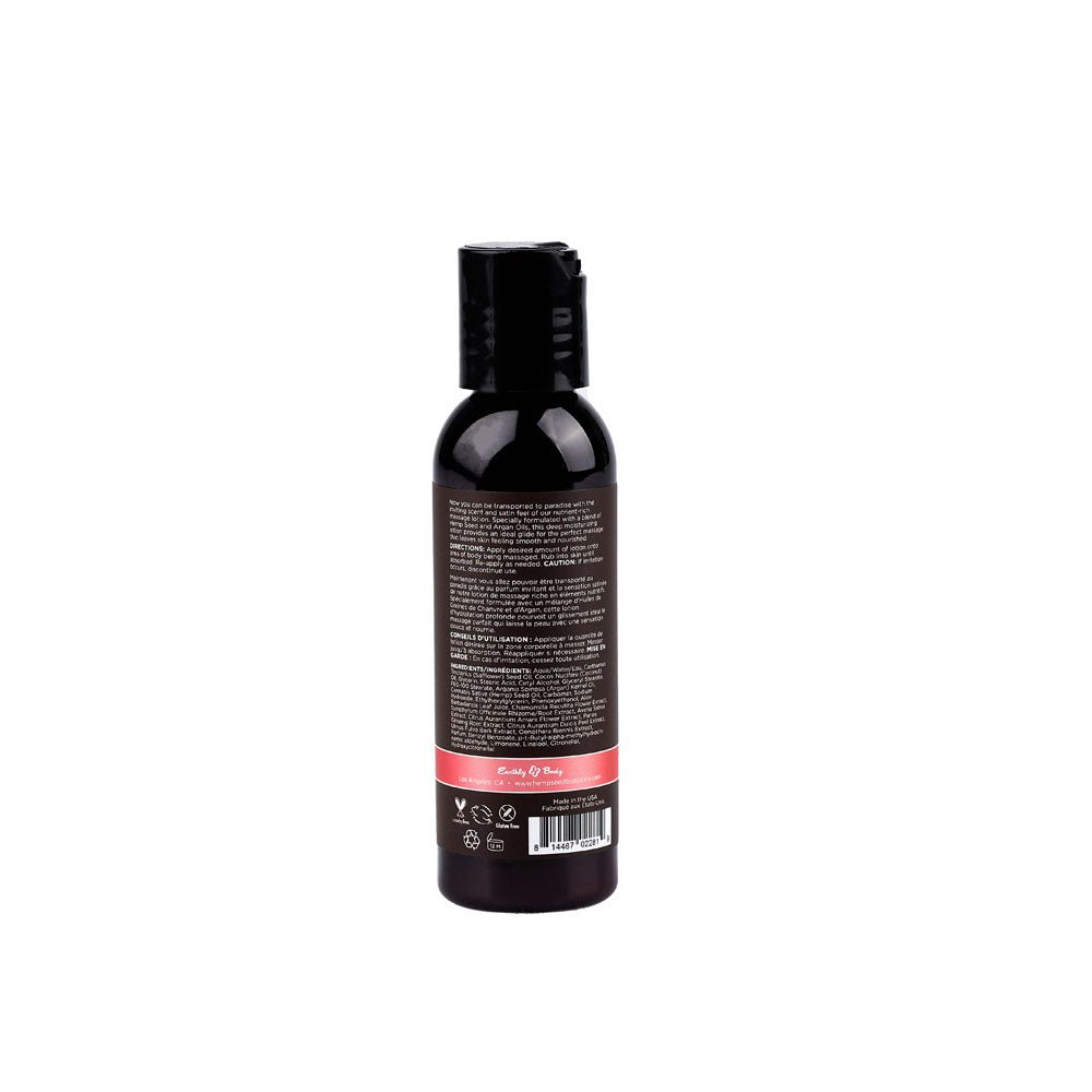 Hemp Seed Massage & Body Oil - Coconut Water, Citrus & Vanilla (Isle Of You) Scented - 59 ml Bottle - Silk and Sin