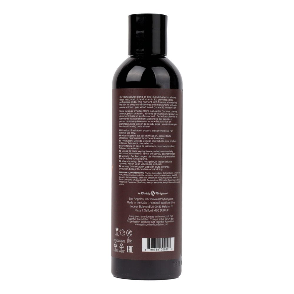 Hemp Seed Massage & Body Oil - Dreamsicle (Tangerine & Plum) Scented - 237 ml Bottle - Silk and Sin