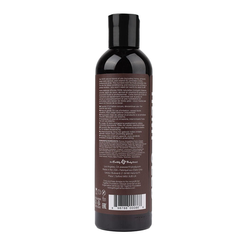 Hemp Seed Massage & Body Oil - Lavender Scented - 237 ml Bottle - Silk and Sin