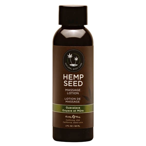 Hemp Seed Massage Lotion - Guavalava (Guava & Blackberry) Scented - 59 ml Bottle - Silk and Sin