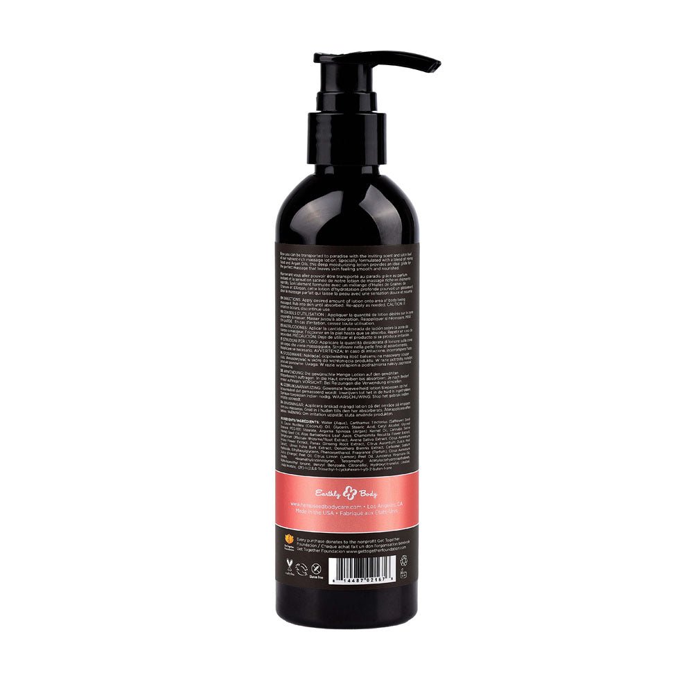 Hemp Seed Massage Lotion - Isle Of You (Coconut Water, Citrus & Vanilla) Scented - 237 ml Bottle - silkandsin