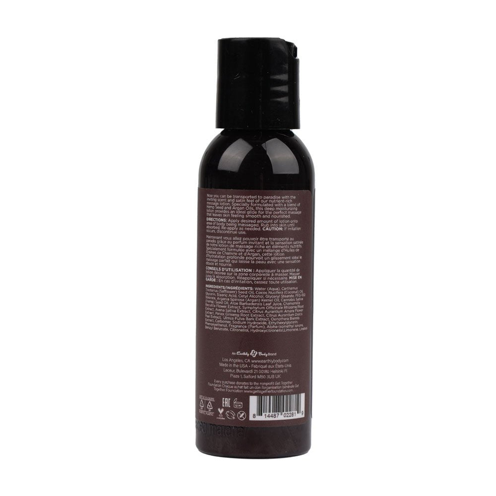 Hemp Seed Massage Lotion - Isle Of You (Coconut Water, Citrus & Vanilla) Scented - 59 ml Bottle - Silk and Sin