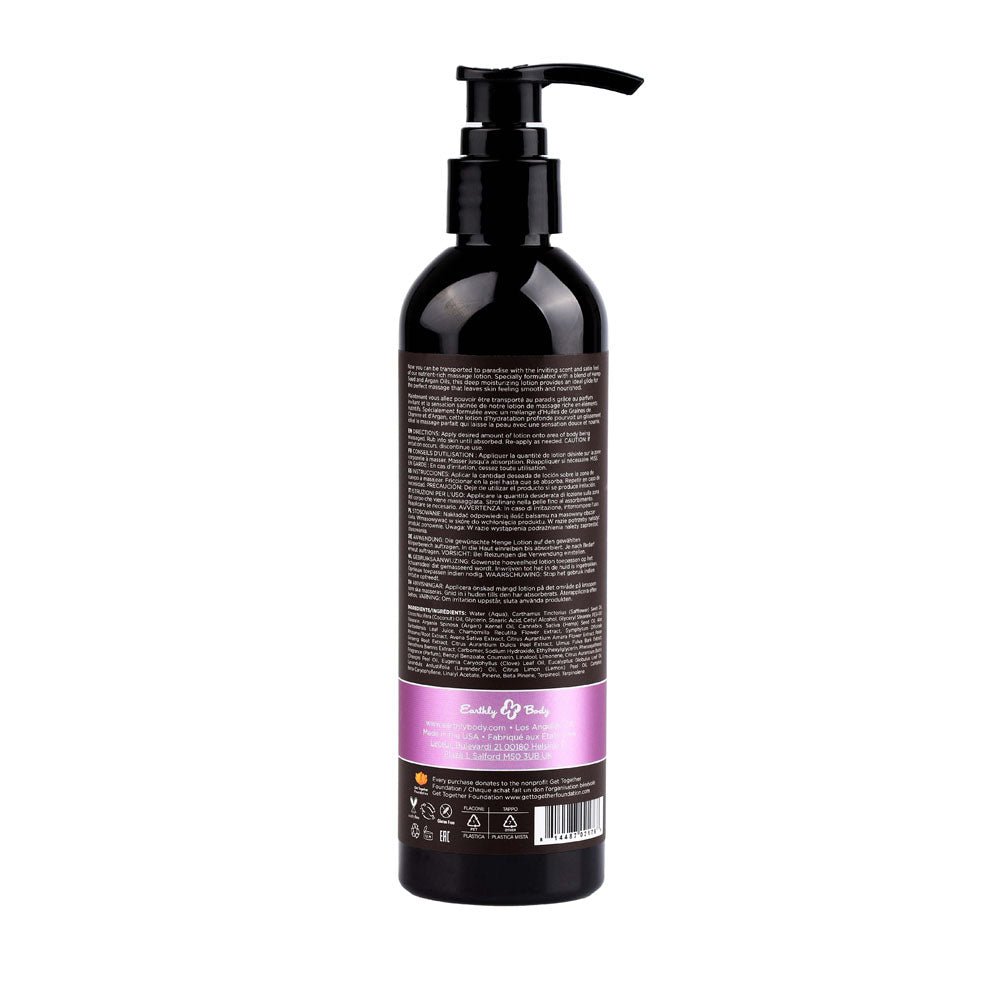 Hemp Seed Massage Lotion - Lavender Scented - 237 ml Bottle - silkandsin
