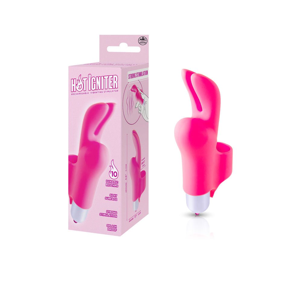 Hot Igniter - Pink 12 cm USB Rechargeable Finger Stimulator - Silk and Sin