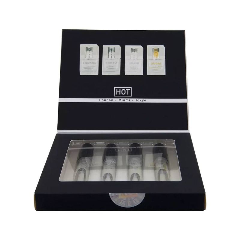 HOT Pheromone Perfume Box Men - 4 x 5ml - Silk and Sin