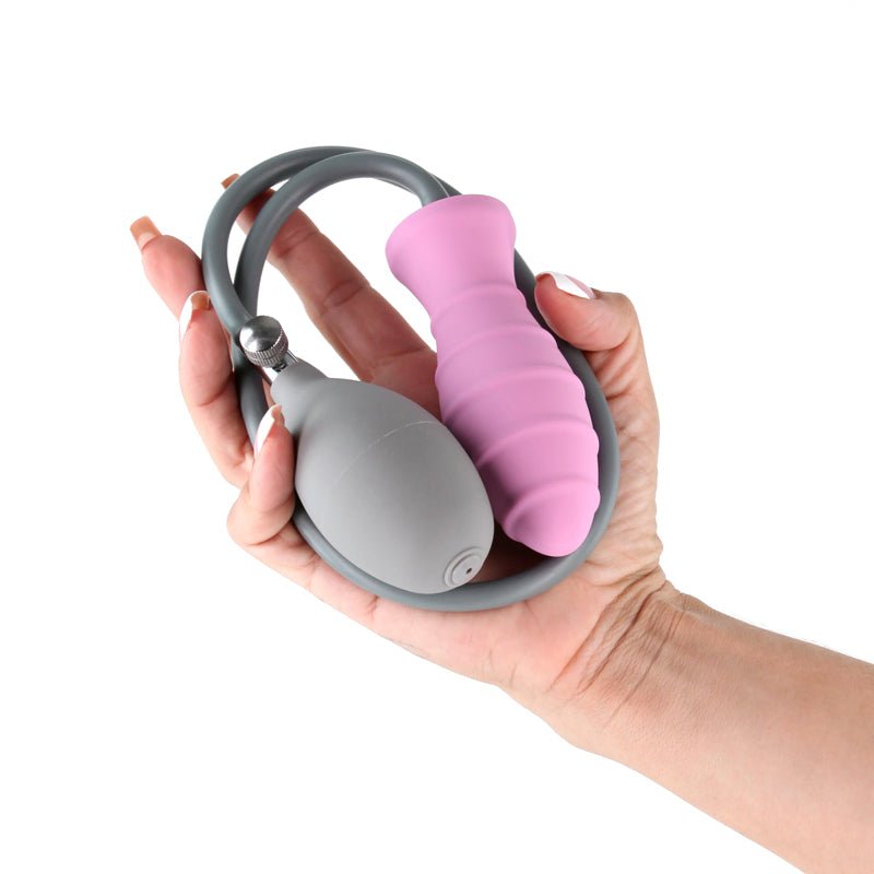 INYA InflataPlay - Pink - Pink 10.5 cm Inflatable Butt Plug - Silk and Sin