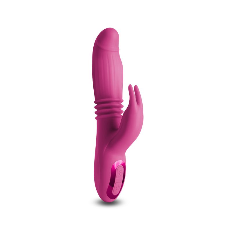 INYA Passion - Pink - Pink 22.2 cm USB Rechargeable Thrusting Rabbit Vibrator - Silk and Sin