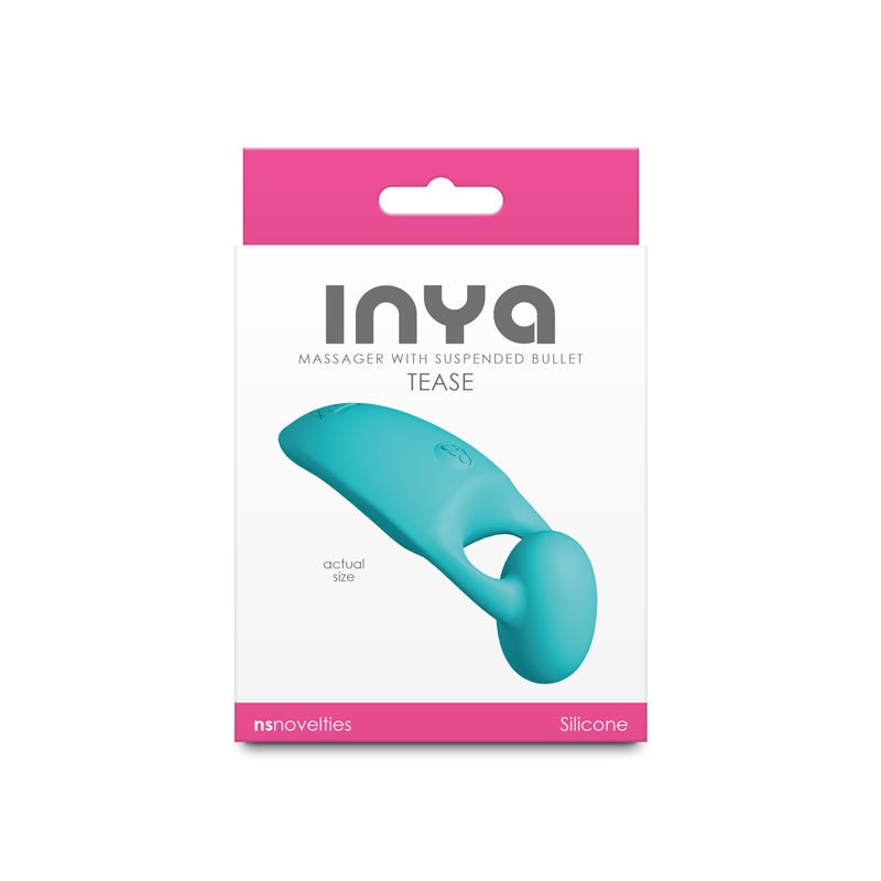 INYA Tease - Teal - Teal USB Rechargeable Finger Stimulator - Silk and Sin