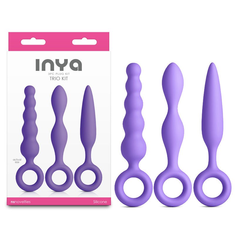 INYA Trio Kit - Purple - Purple Anal Plugs - Set of 3 - Silk and Sin