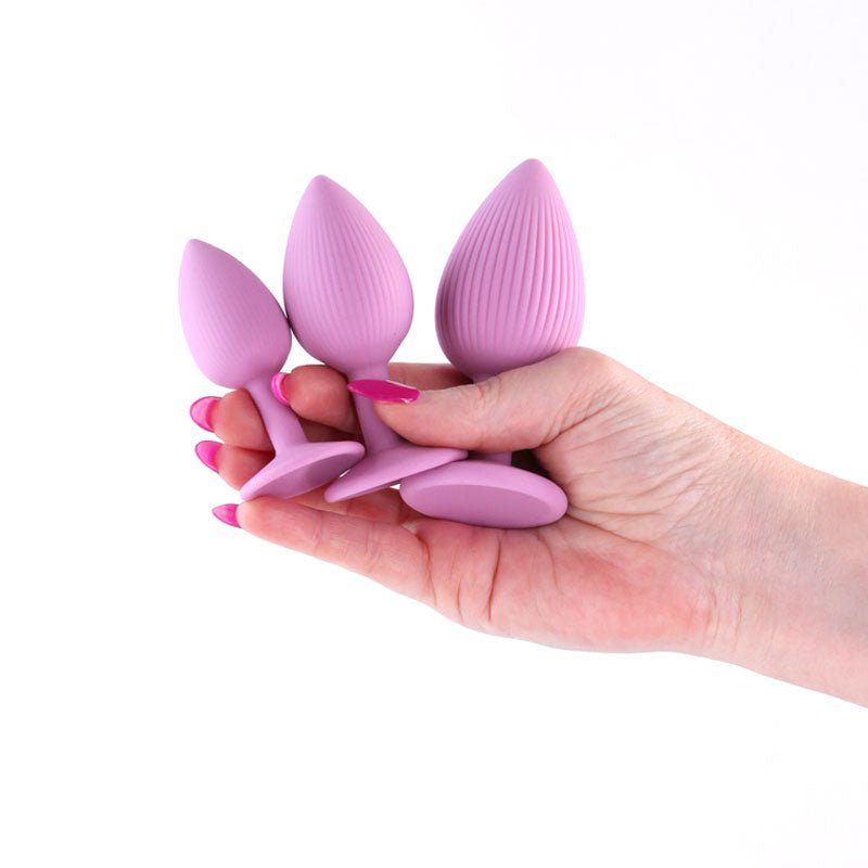 INYA Triple Ace Kit - Blush - Pink Butt Plugs - Set of 3 Sizes - Silk and Sin