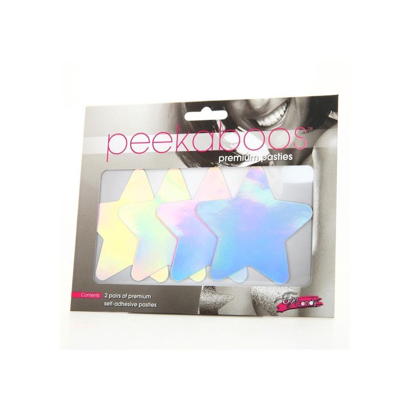 Iridescent Stars Pasties - Silk and Sin