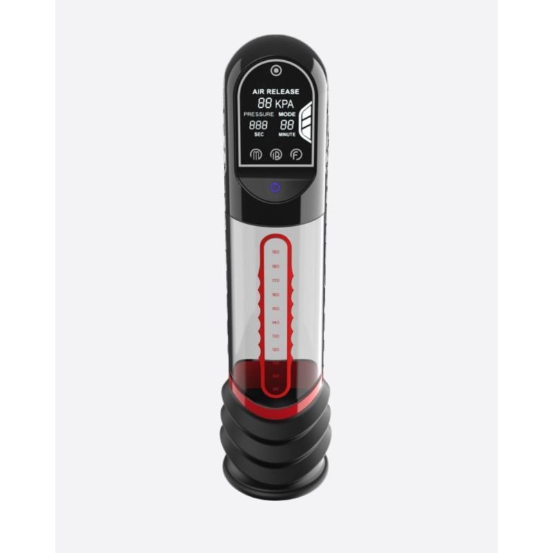 ISP90 Curve Infrared Automatic Penis Pump Red - Silk and Sin