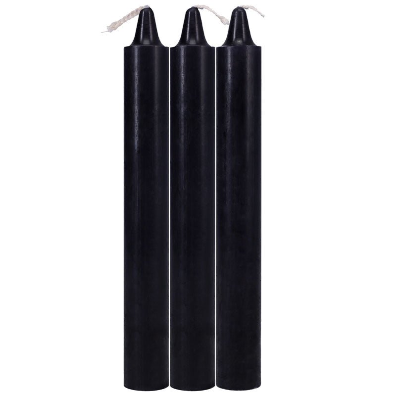 Japanese Drip Candles - Black - Black 3-Pack - Silk and Sin