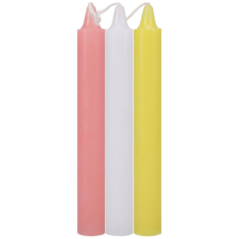 Japanese Drip Candles - Light - Light Coloured 3 Pack - Silk and Sin
