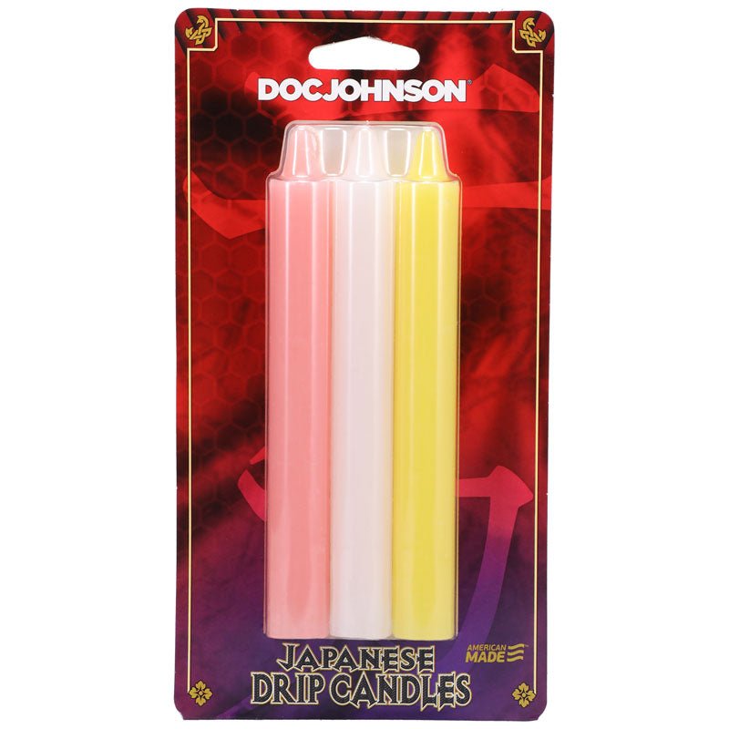 Japanese Drip Candles - Light - Light Coloured 3 Pack - Silk and Sin