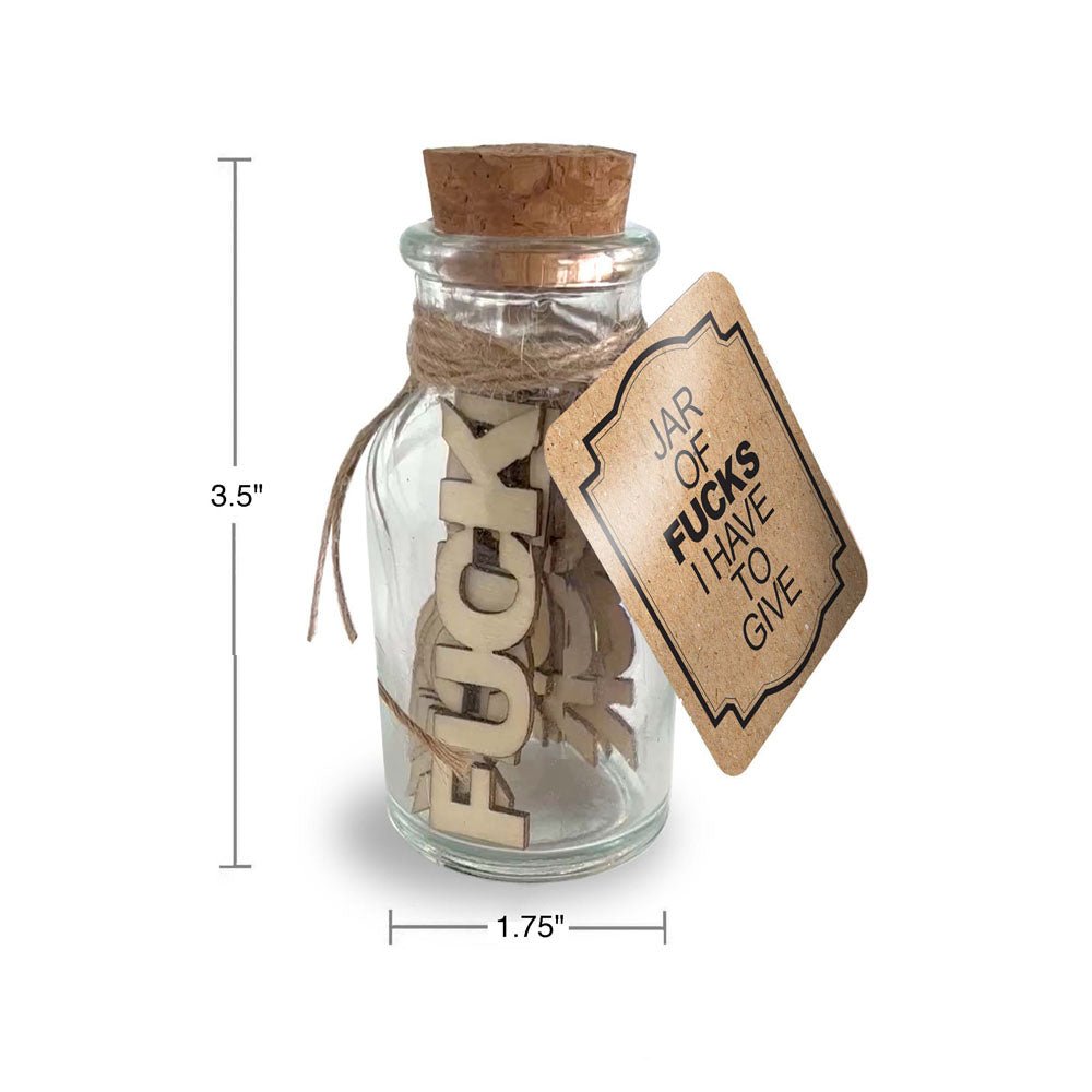 Jar Of Fucks I Have To Give - Novelty Gift - 15 Pack - Silk and Sin