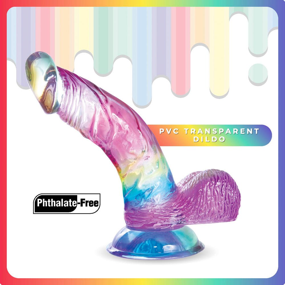 Jellido 14cm Curved Dildo - Clear Coloured 14 cm Dildo - Silk and Sin