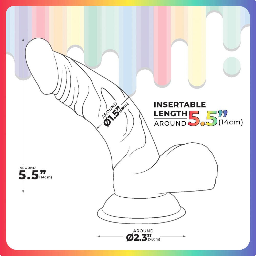 Jellido 14cm Curved Dildo - Clear Coloured 14 cm Dildo - Silk and Sin