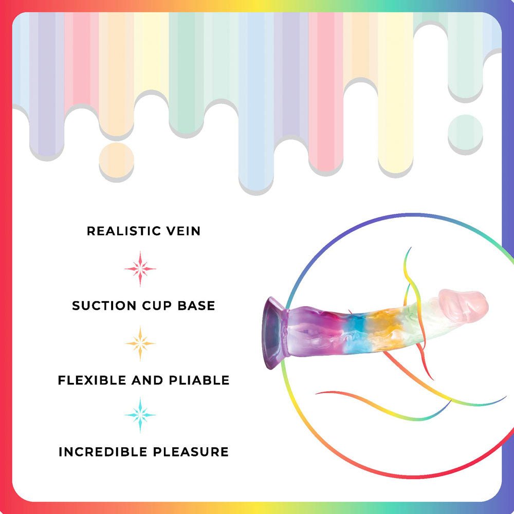 Jellido 16.5cm Dildo - Clear Coloured 16.5 cm Dildo - Silk and Sin