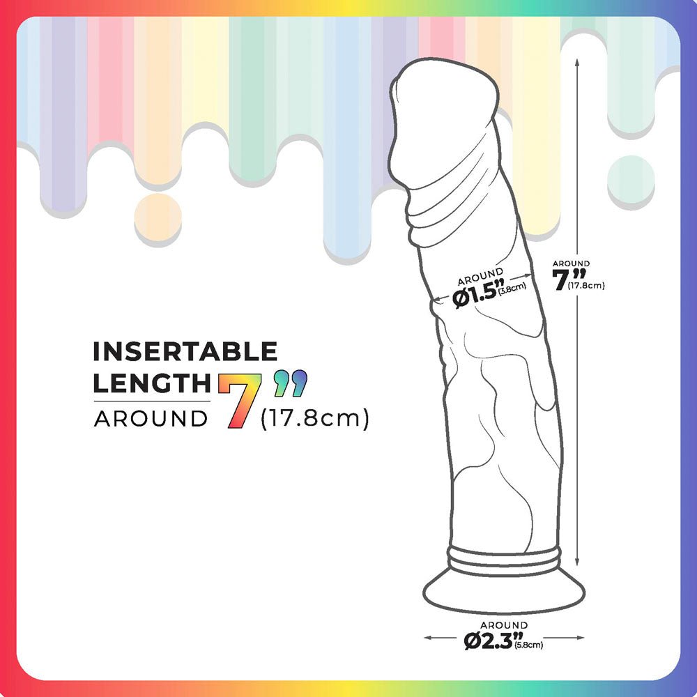 Jellido 18cm Dildo - Clear Coloured 18 cm Dildo - Silk and Sin