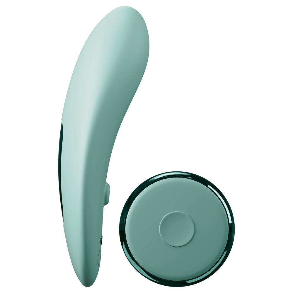 JimmyJane Ascend 3 - Teal 9 cm USB Rechargeable Stimulator with Wireless Remote - Silk and Sin