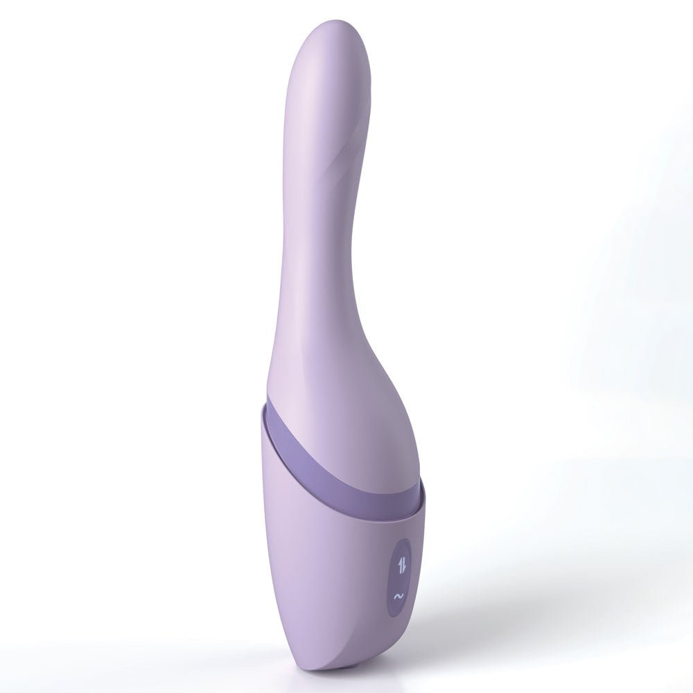 JimmyJane Hello Bang - Purple 27 cm USB Rechargeable Warming & Thrusting Vibrator - Silk and Sin