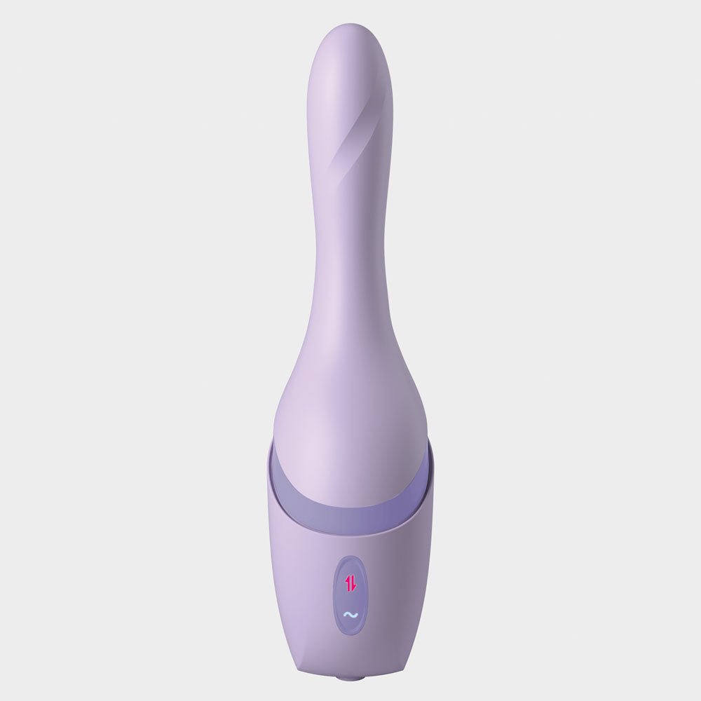 JimmyJane Hello Bang - Purple 27 cm USB Rechargeable Warming & Thrusting Vibrator - Silk and Sin