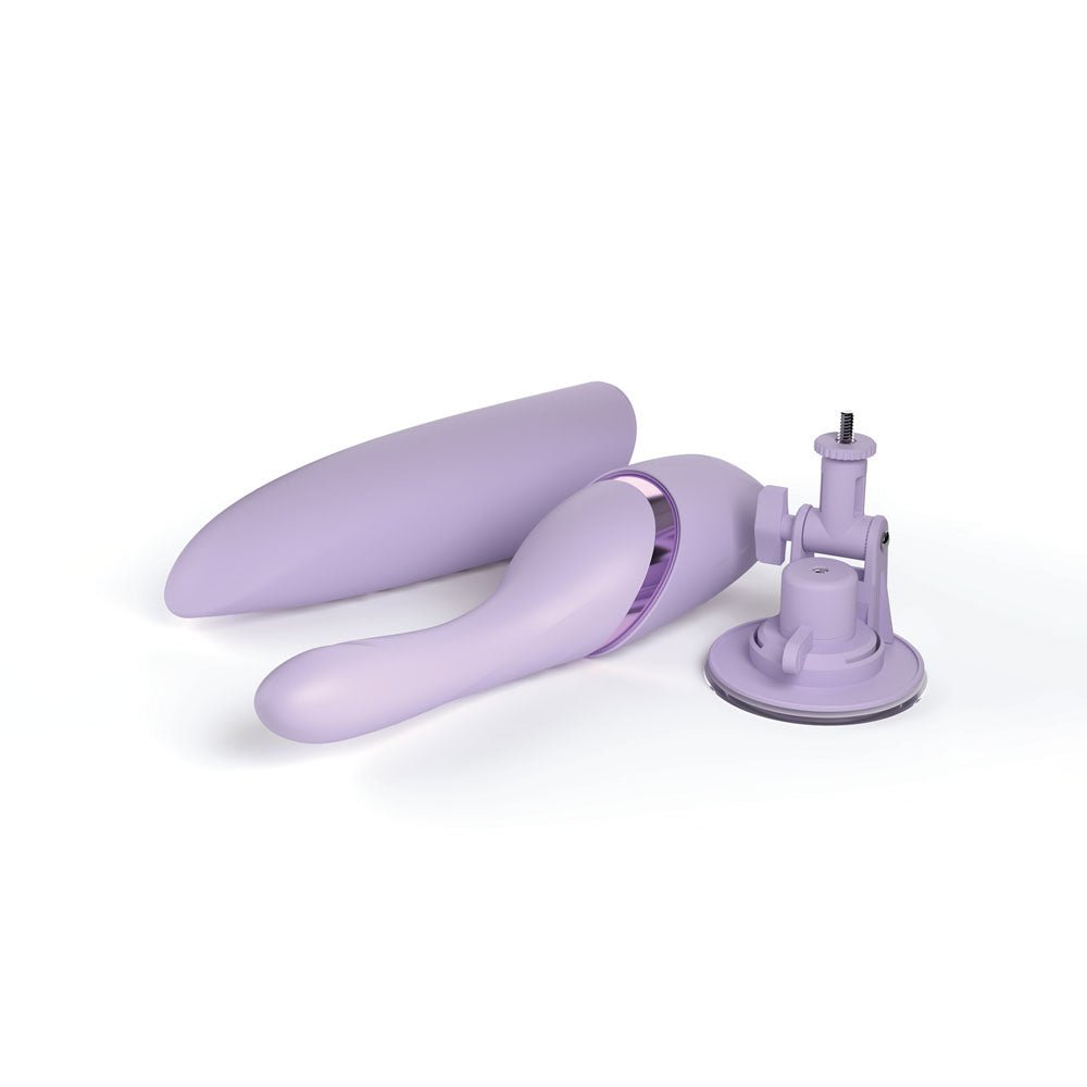 JimmyJane Hello Bang - Purple 27 cm USB Rechargeable Warming & Thrusting Vibrator - Silk and Sin
