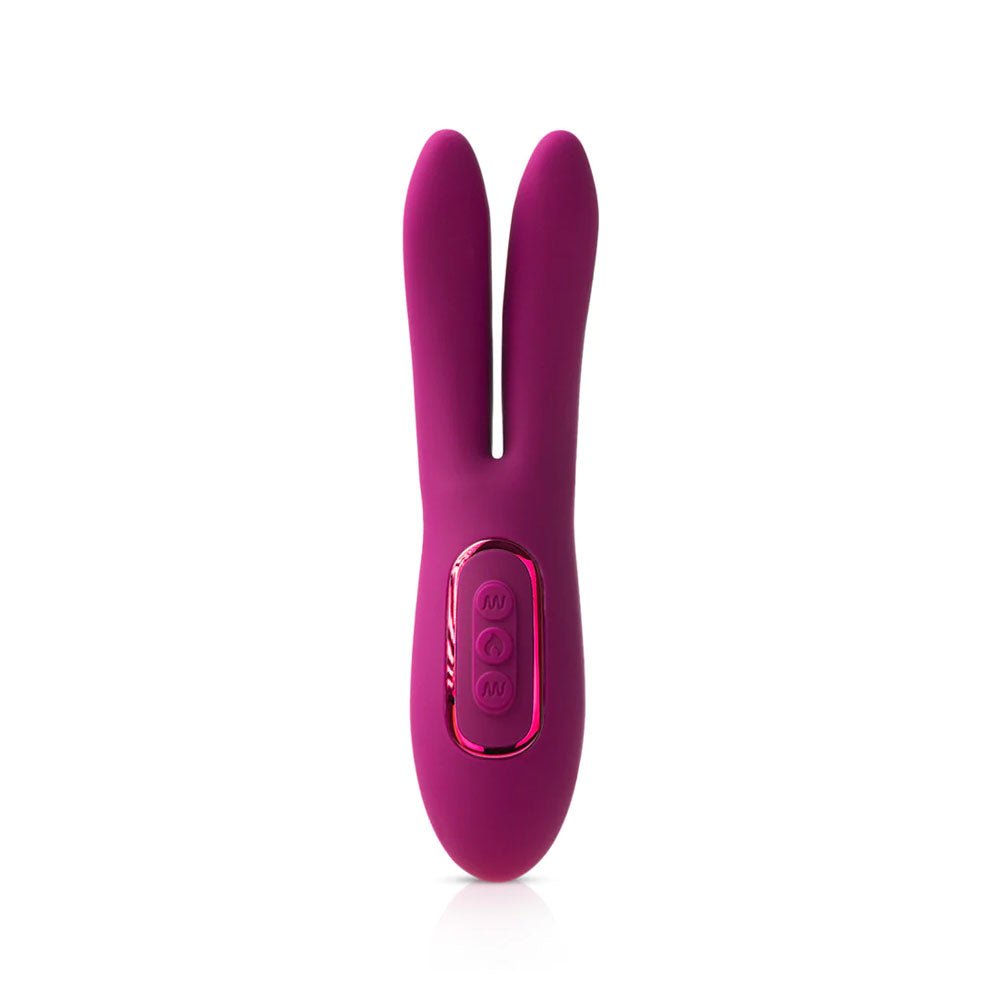 JimmyJane Solis Ascend 2 PRO - Purple 16 cm USB Rechargeable Dual Tip Stimulator - Silk and Sin