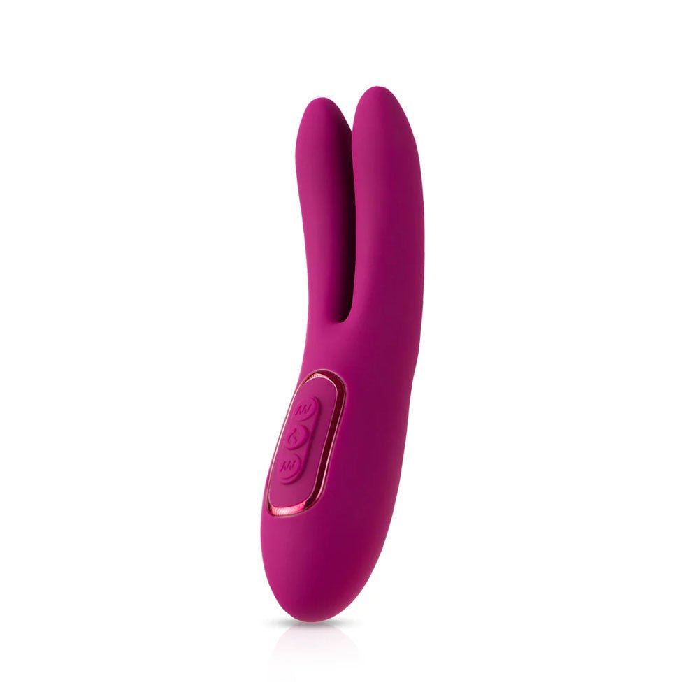 JimmyJane Solis Ascend 2 PRO - Purple 16 cm USB Rechargeable Dual Tip Stimulator - Silk and Sin