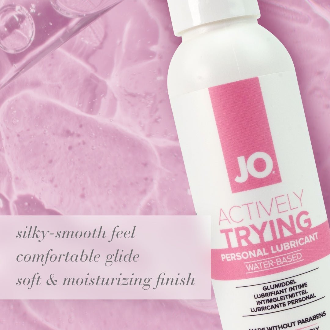 JO Actively Trying - 120ml - Water Based Fertility Friendly Lubricant - 120 ml Bottle - silkandsin