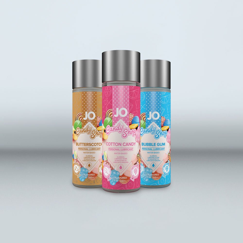 JO Candy Shop Bubblegum Lube - 60 mL - Bubblegum Flavoured Water Based Lubricant - 60 ml Bottle - Silk and Sin
