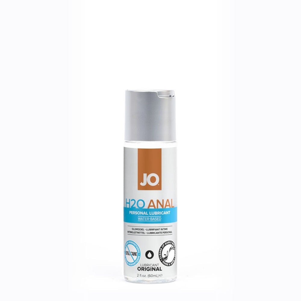 JO H2O Anal Lube - 60 mL - Water Based Anal Lubricant - 60 ml Bottle - Silk and Sin