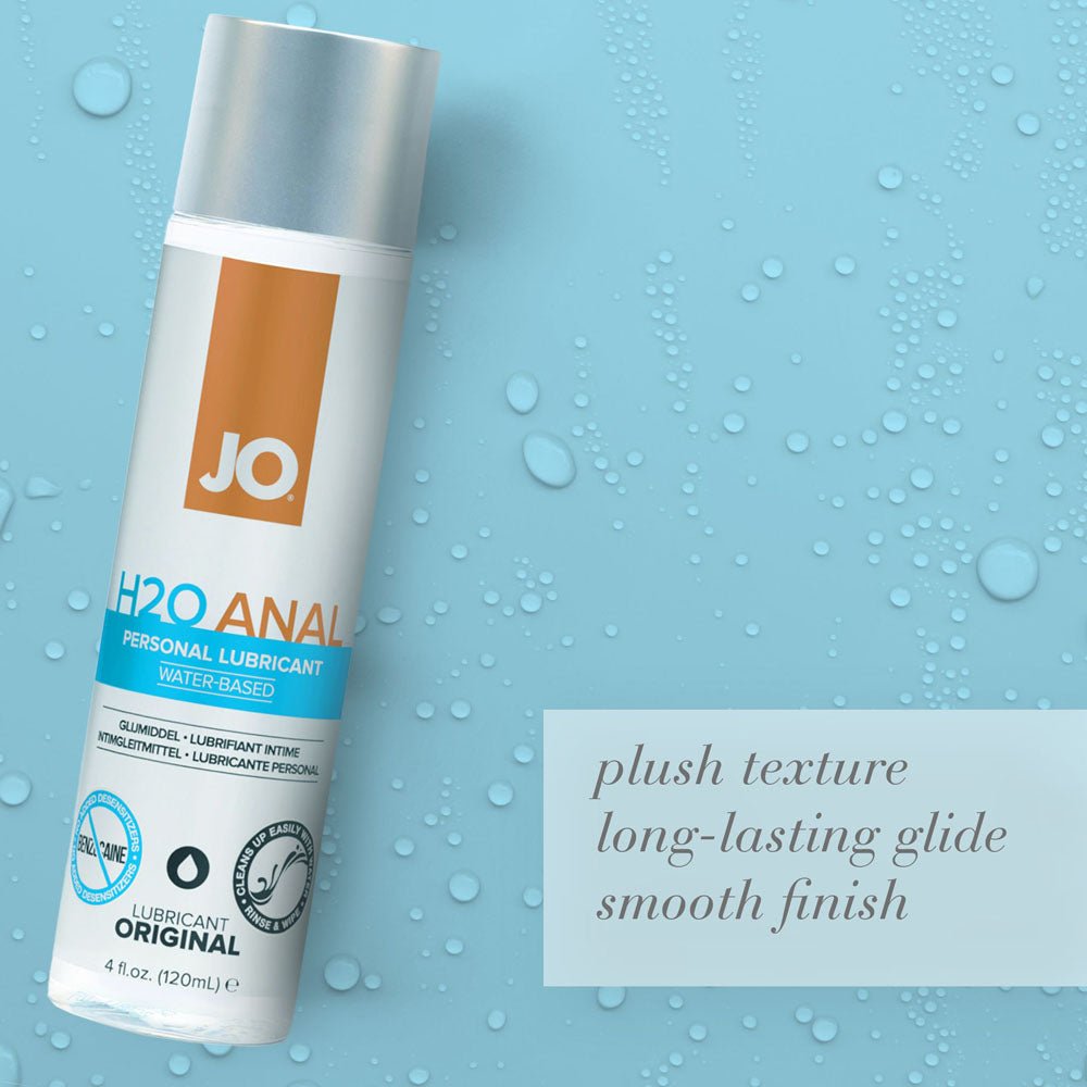 JO H2O Anal Lube - 60 mL - Water Based Anal Lubricant - 60 ml Bottle - Silk and Sin