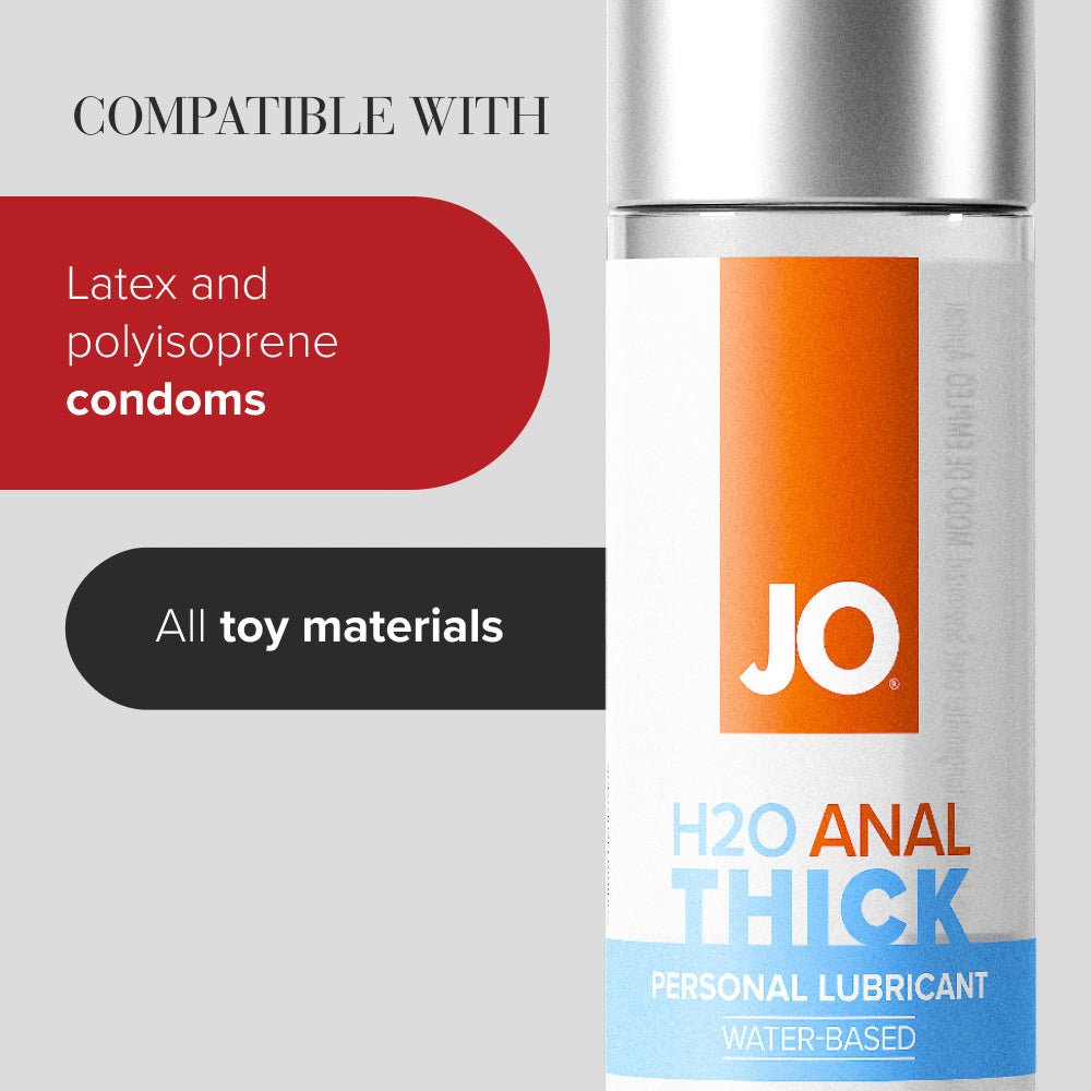 JO H2O Anal Thick Lube - 240 mL - Thick Water Based Anal Lubricant - 240 ml Bottle - Silk and Sin