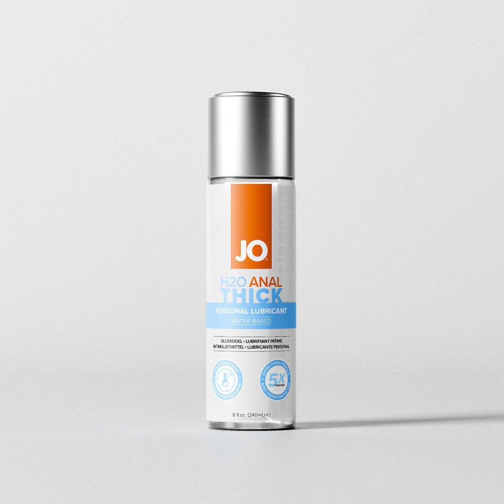 JO H2O Anal Thick Lube - 240 mL - Thick Water Based Anal Lubricant - 240 ml Bottle - Silk and Sin