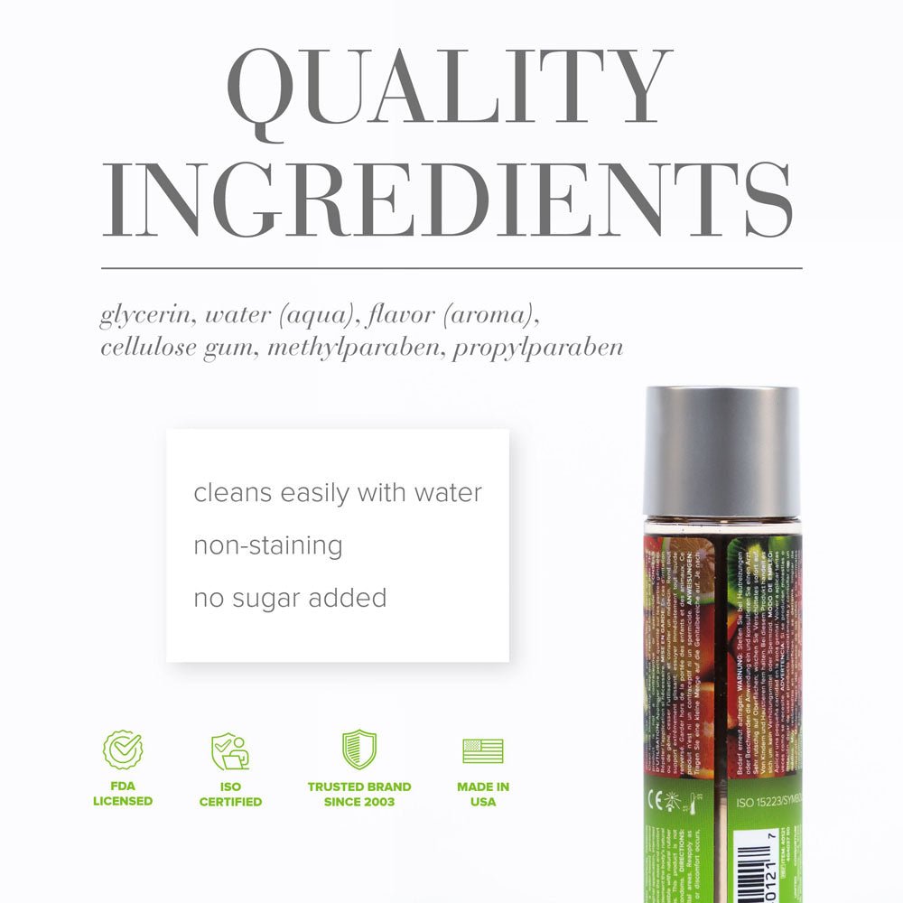 JO H2O Tropical Passion Lube - 120 mL - Tropical Flavoured Water Based Lubricant - 120 ml Bottle - Silk and Sin