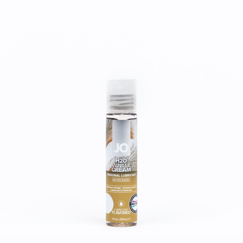 JO H2O Vanilla Cream Lube - 30 mL - Vanilla Flavoured Water Based Lubricant - 30 ml Bottle - Silk and Sin