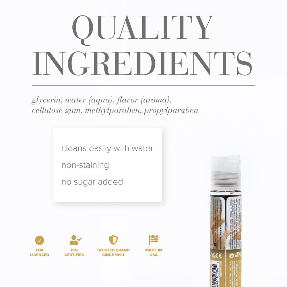 JO H2O Vanilla Cream Lube - 30 mL - Vanilla Flavoured Water Based Lubricant - 30 ml Bottle - Silk and Sin