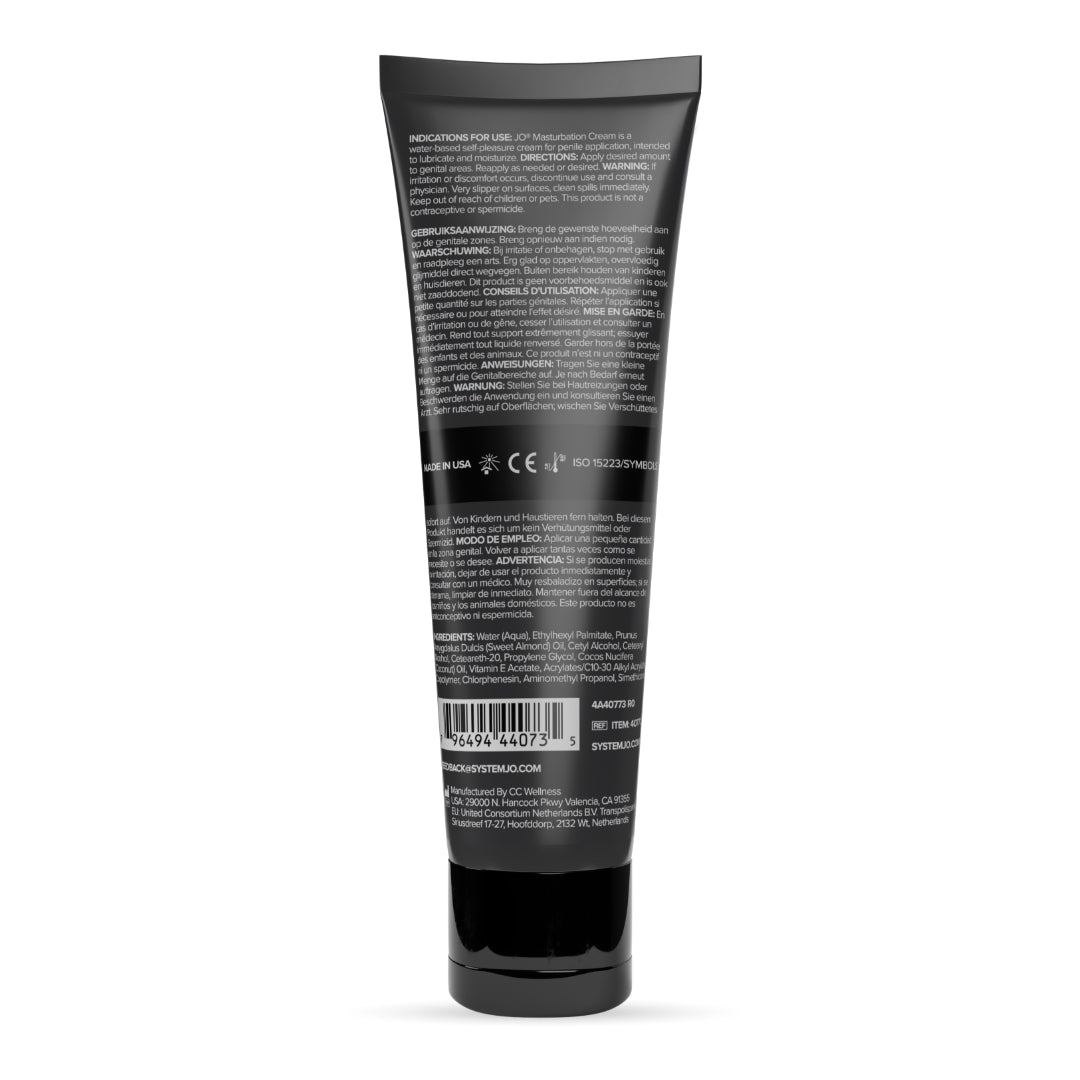 JO Masturbation Cream - Masturbation Lubricant for Men - 120 ml Tube - silkandsin