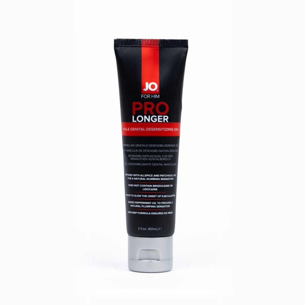 JO Prolonger Gel - 60 mL - Penis Desensitising Gel - 60 ml Tube - Silk and Sin