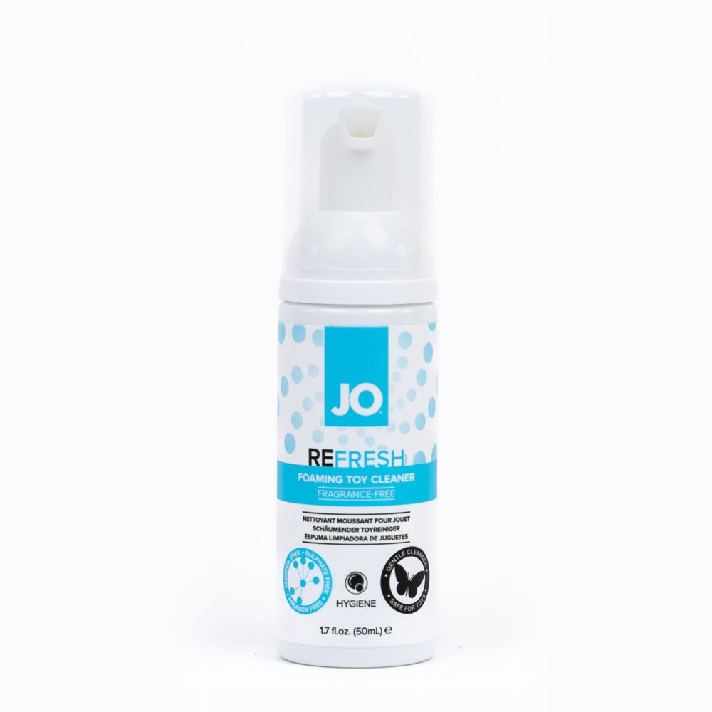 JO Refresh Foaming Toy Cleaner - 50 mL - Foaming Toy Cleaner - 50 ml Bottle - silkandsin