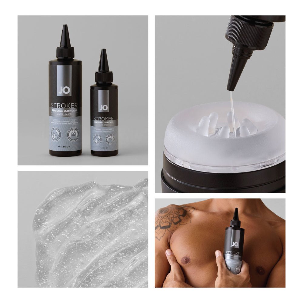JO Stroker Lube - 120 ml - Water Based Stroker Lubricant - 120 ml Bottle - silkandsin