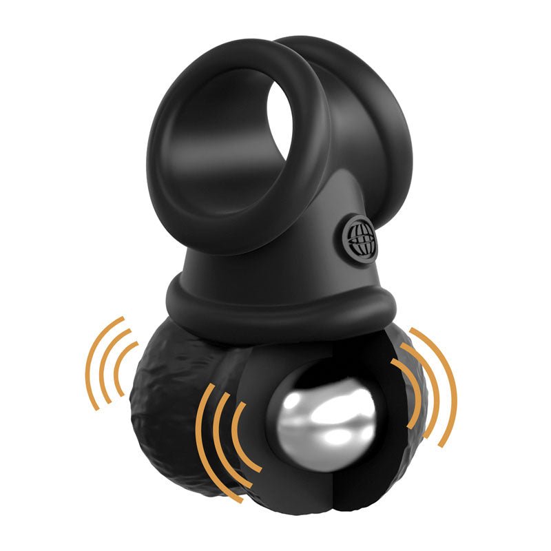 King Cock Elite Ultimate Vibrating Silicone Body Dock Kit - Body Dock Strap - On Harness with 17.8 cm Vibrating Dong & Vibrating Balls - silkandsin